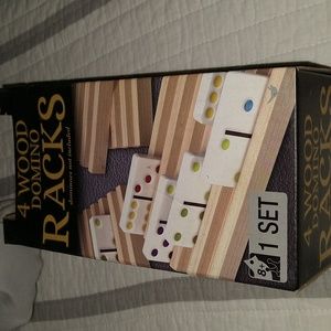 4 wood domino racks